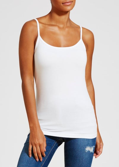 White Essential Cami Top - Size 8