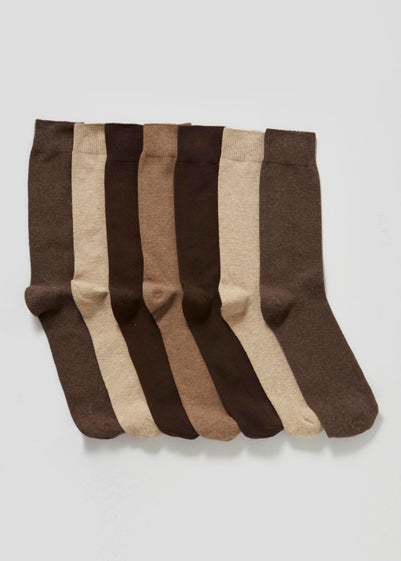 7 Pack Cotton Rich Socks - Sizes 6 - 8.5