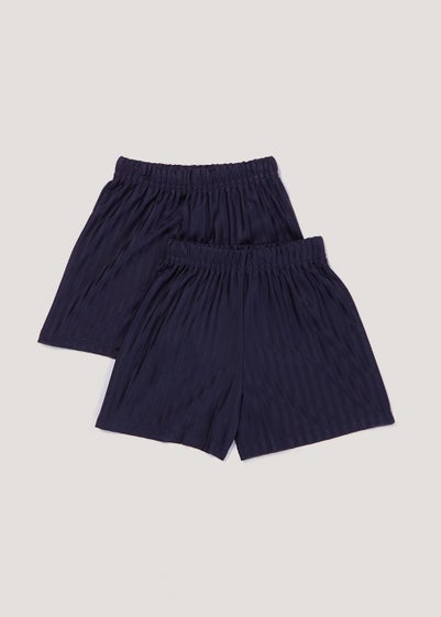 Kids 2 Pack Navy Sport Shorts (3-13yrs) - Age 4 Years