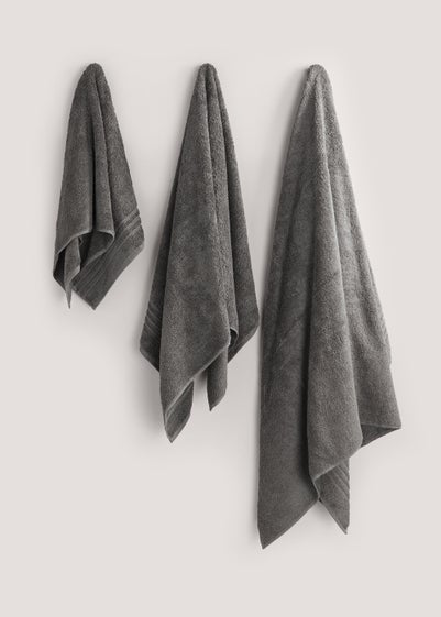 Dark Grey 100% Egyptian Cotton Towels - Hand Towel