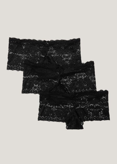 3 Pack Lace French Knickers - Size 8