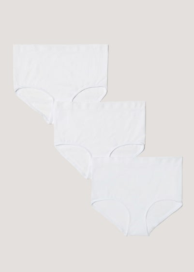 3 Pack Seamless Ribbed Full Briefs - Small