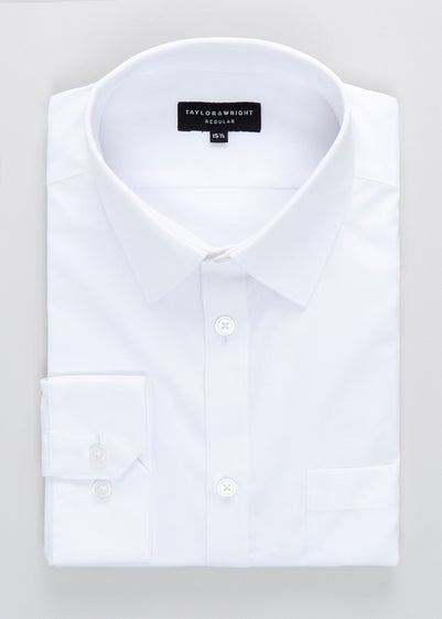 Taylor & Wright White Regular Fit Shirt - 14.5 Collar