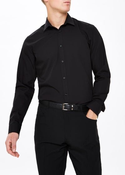 Taylor & Wright Black Easy Care Regular Fit Shirt - 14.5 Collar