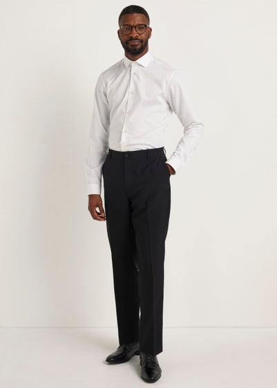 Taylor & Wright Black Regular Fit Formal Trousers