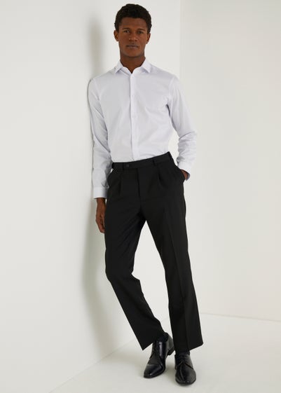 Taylor & Wright Black Regular Fit Flexi Waist Trousers