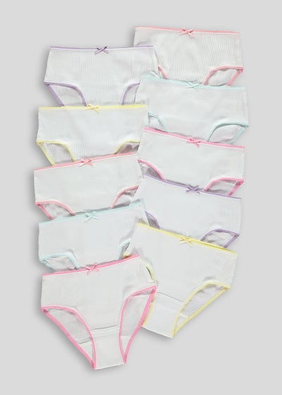 Girls 10 Pack Knickers (2-13yrs) - Age 2 - 3 Years