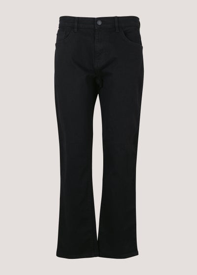Black Stretch Straight Fit Jeans - 30 Waist Regular