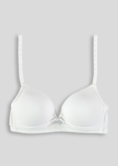 Girls White Moulded First Bra (28A-34AA) - 28AA