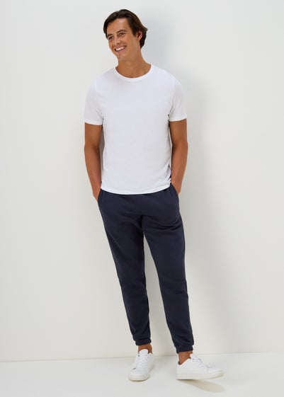 Navy Essential Cuffed Joggers - Extra small