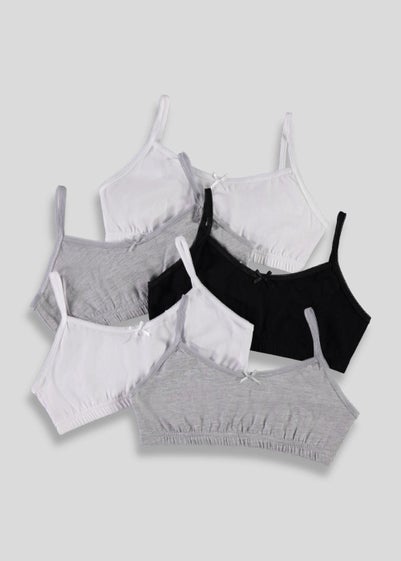 Girls 5 Pack Core Crop Tops (6-13yrs) - Age 6 - 7 Years