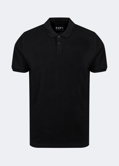 Black Essential Pique Polo Shirt