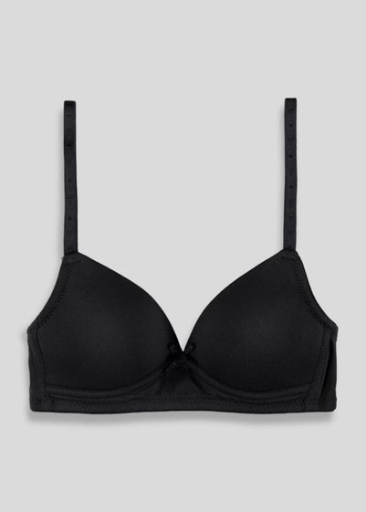 Girls Black Moulded First Bra (28AA-34A) - 30AA