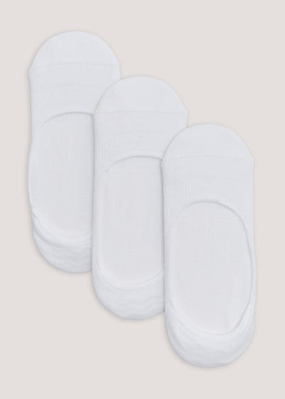 Kids 3 Pack White Invisible Socks (Younger 6-Older 6.5) - Sizes 6 - 8.5