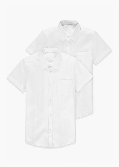 Girls 2 Pack White Short Sleeve School Blouses (8-16yrs)