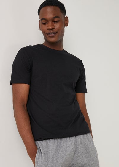 Black Essential Crew Neck T-Shirt - Small