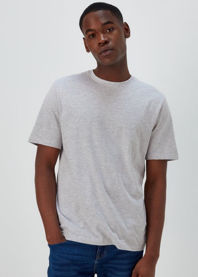 Grey Essential Crew Neck T-Shirt - Small