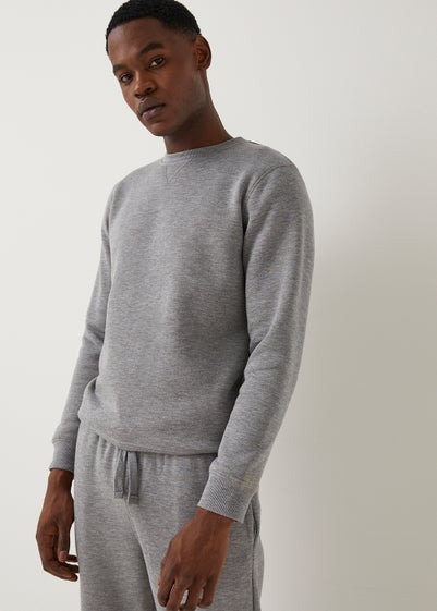 Grey Essential Crew Neck Sweatshirt - Small