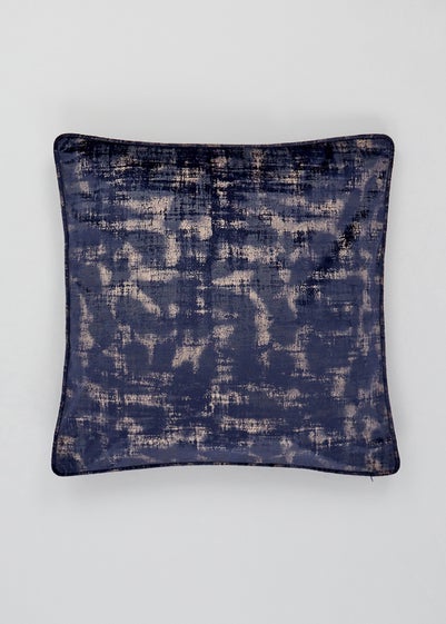 Blue Velvet Foil Cushion (50cm x 50cm)