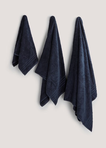 Navy 100% Egyptian Cotton Towels - Hand Towel