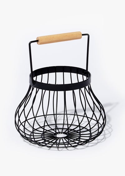 Black Wire Egg Basket (14cm x 13cm)