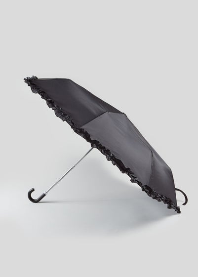Plain Ruffle Umbrella - One Size