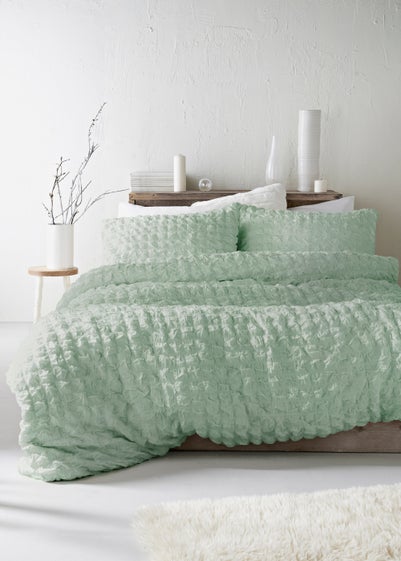 Green Seersucker Duvet Cover