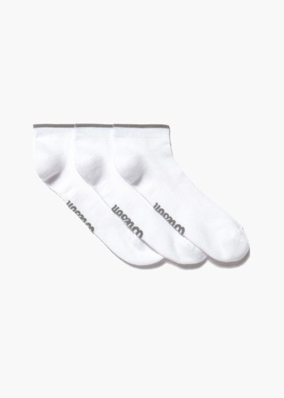 3 Pack Wilson White Sports Trainer Socks - Sizes 6-11