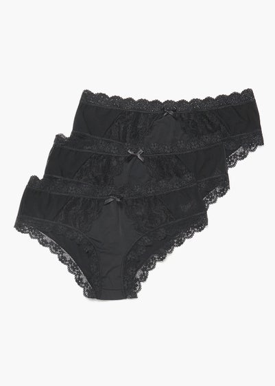 3 Pack Micro Lace Short Knickers - Size 8