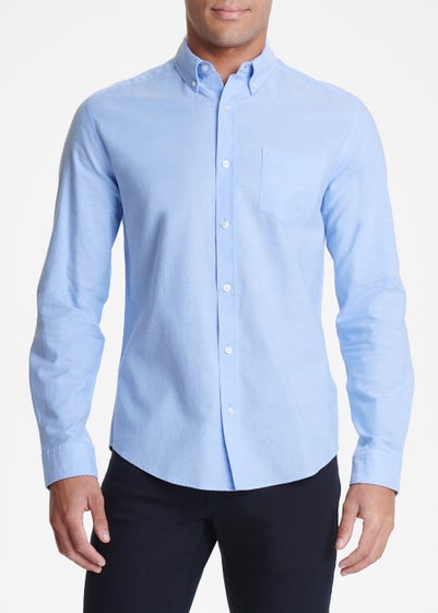 Blue Cotton Oxford Shirt - Small