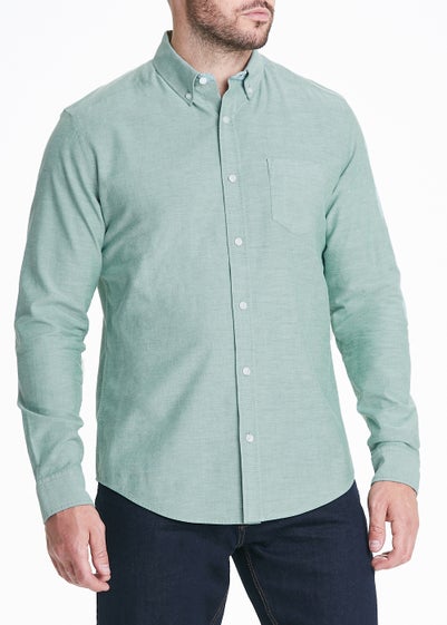 Green Cotton Oxford Shirt - Small
