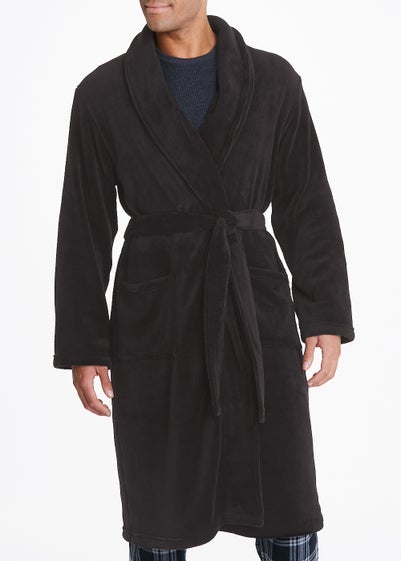Black Fleece Dressing Gown - Small