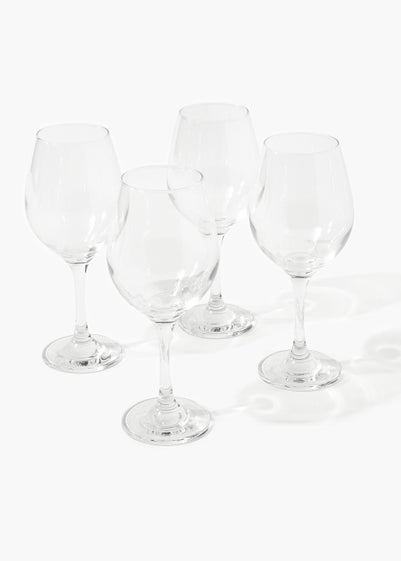 4 Pack Amber Wine Glasses (20cm x 8.4cm)