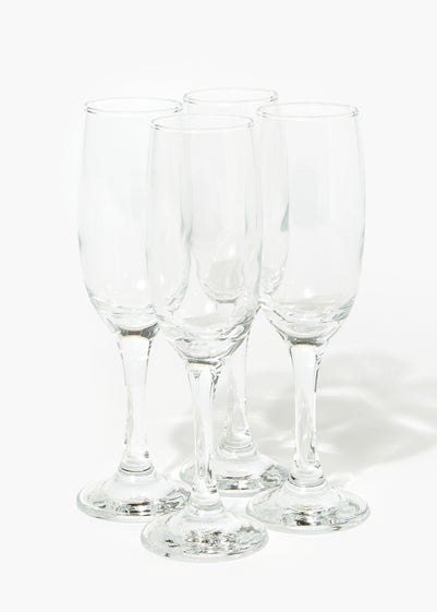 4 Pack Champagne Flutes (21cl)