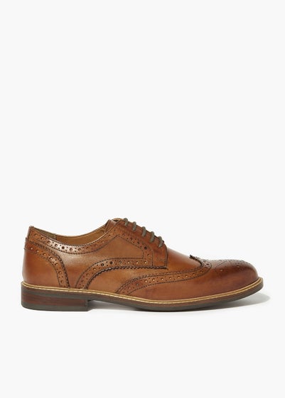 Tan Leather Formal Brogues - Size 6