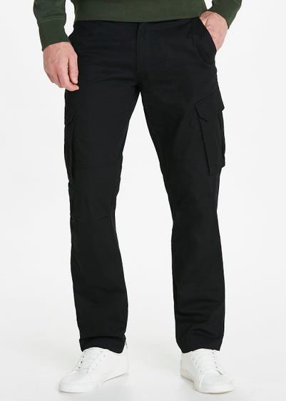 Black Slim Fit Cargo Trousers - 30 Waist Regular