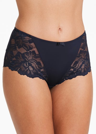 Black Lace High Waisted Medium Control Knickers Reviews - Matalan