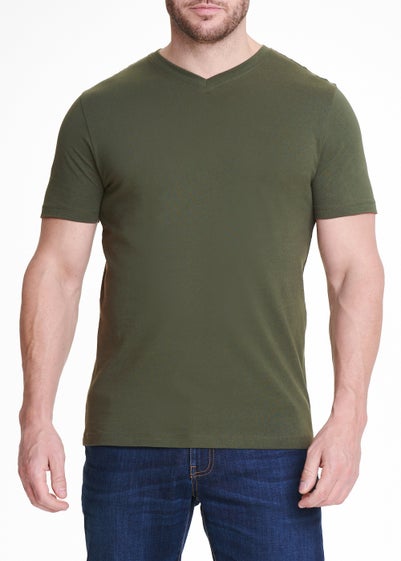 Forest Green Essential V-Neck T-Shirt - Small