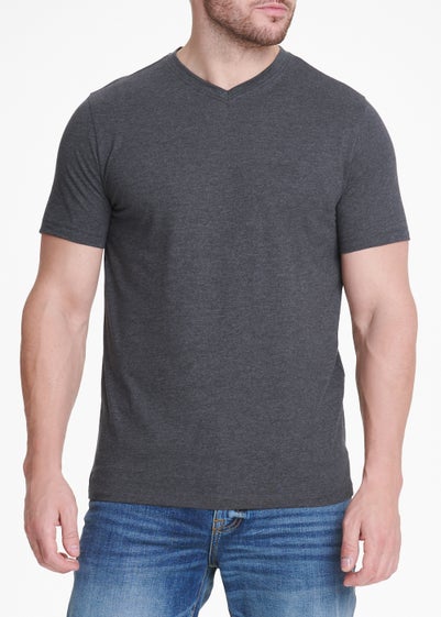 Charcoal Essential V-Neck T-Shirt - Small