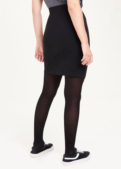 Black Pull On Mini Skirt - Size 10