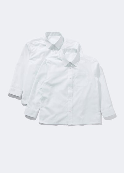 Kids 2 Pack White Generous Fit School Shirts (6-16yrs) - Age 9 Years