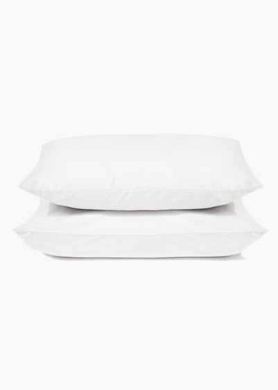White Polycotton Housewife Pillowcase Pair (144 Thread Count) - One Size