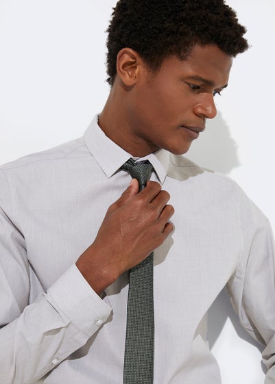 Taylor & Wright Grey Marl Slim Fit Shirt & Tie Set Reviews - Matalan