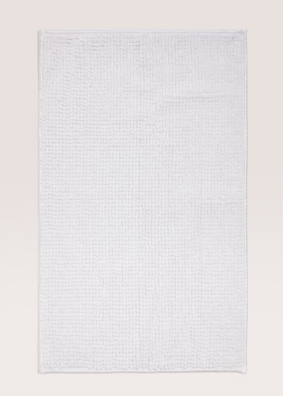 White Chenille Bath Mat (45cm x 75cm)