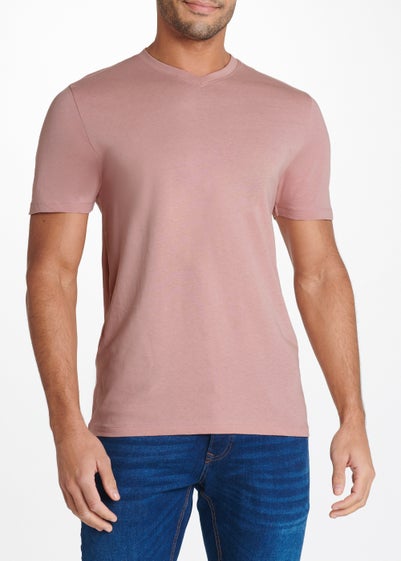 Pink Essential V-Neck T-Shirt - Small