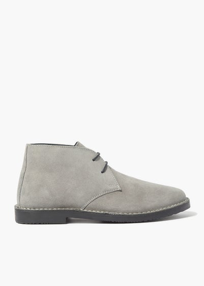 Grey Suede Desert Boots - Size 6