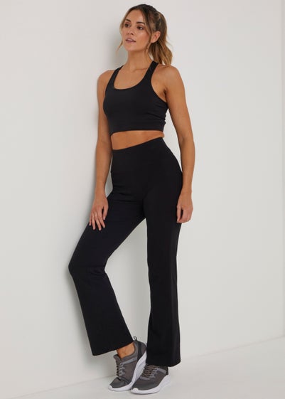 Souluxe Black Bootcut Sports Trousers - Small