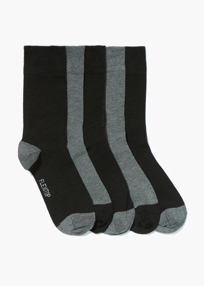 5 Pack Flexi Top Bamboo Socks - Sizes 6 - 8.5