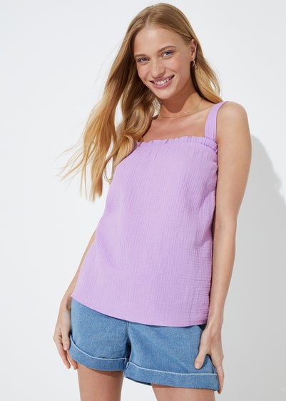 Lilac Double Cloth Cami Top - Size 8