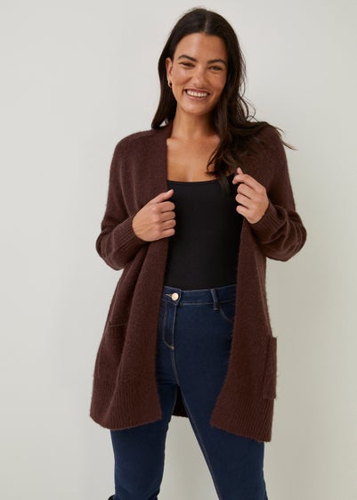 Brown Longline Cardigan